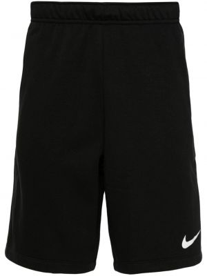 Fleecové šortky s potlačou s potlačou Nike sivá