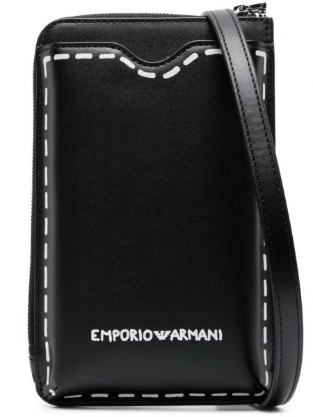 Painettu lompakko Emporio Armani musta