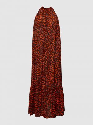 Sukienka długa z nadrukiem Risy & Jerfs pomarańczowa