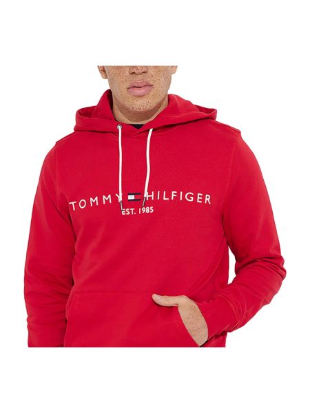 Bluza z kapturem Tommy Hilfiger czerwona