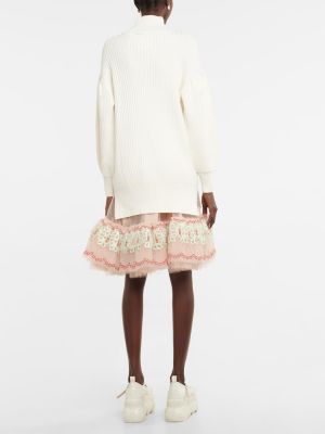 Sweter z perełkami Simone Rocha biały