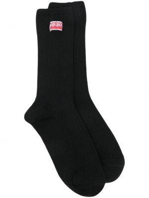 Памучни чорапи Kenzo черно