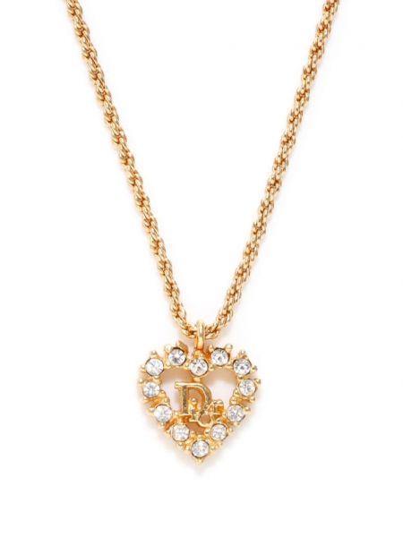 Αλυσίδα επίχρυσο με μοτίβο καρδιά Christian Dior Pre-owned χρυσό