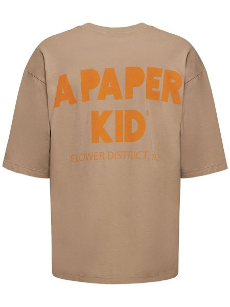 Тениска A Paper Kid бежово