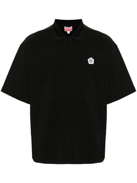 Blomstret poloshirt Kenzo sort