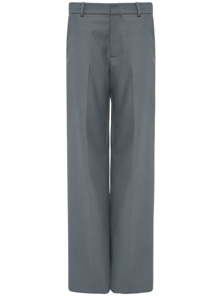 Pantalones rectos de lana St.agni gris