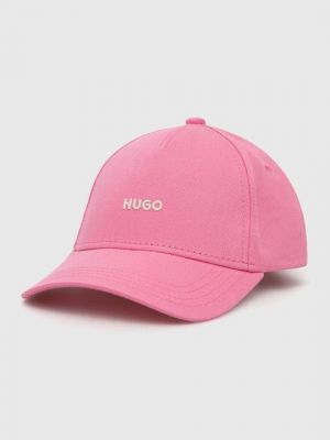 Хлопковая кепка Hugo розовая