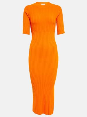 Viskózové pletené šaty Frame - oranžová