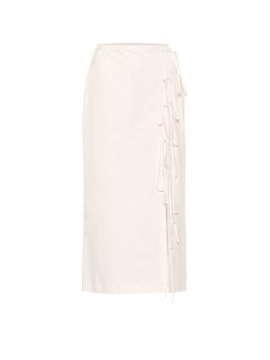 Bavlněné italské midi sukně v městském stylu Brock Collection - bílá