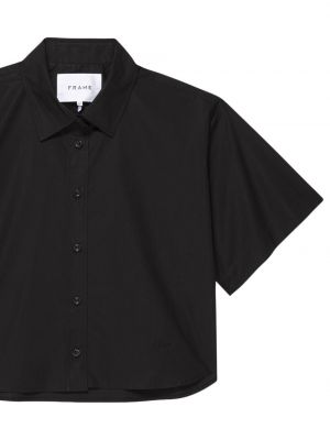 Bavlněná košile s knoflíky Frame černá
