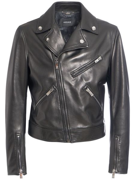 Chaqueta de moto Versace negro