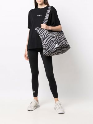 Bolso shopper con estampado Adidas By Stella Mccartney negro
