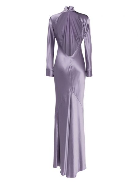 Jedwabna sukienka wieczorowa Michelle Mason fioletowa