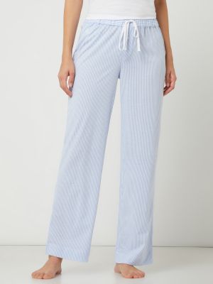Spodnie w paski Lauren Ralph Lauren niebieskie