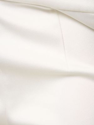 Saténové rovné kalhoty Galvan bílé
