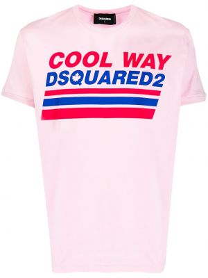 Trykt t-skjorte Dsquared2 rosa