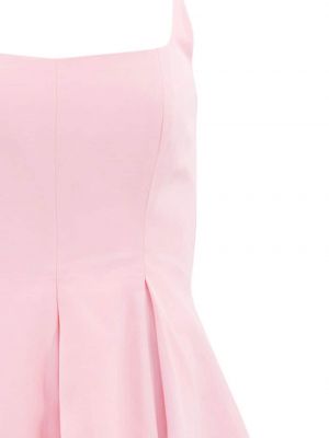 Bavlněné koktejlové šaty Staud růžové