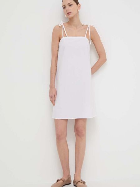 Pamučna mini haljina Max Mara Leisure bijela