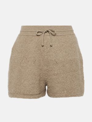 Pantalones cortos de cachemir con estampado de cachemira Loro Piana marrón