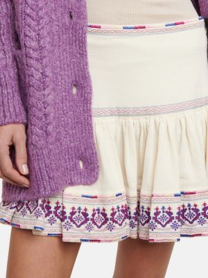 Mini falda de algodón Marant Etoile blanco
