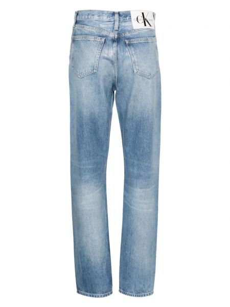 Jeansy skinny slim fit bawełniane Calvin Klein Jeans niebieskie