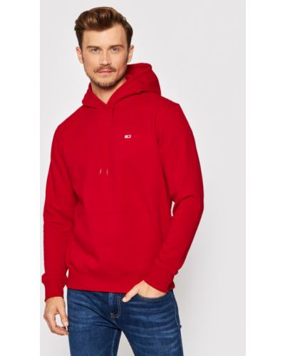 Fleece pulóver Tommy Jeans piros