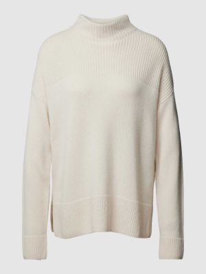 Sweter z kaszmiru ze stójką Jake*s Collection biały