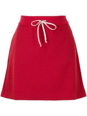 Falda con cordones Gucci rojo