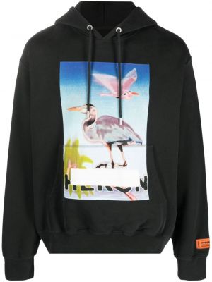 Pamučna hoodie s kapuljačom s printom Heron Preston