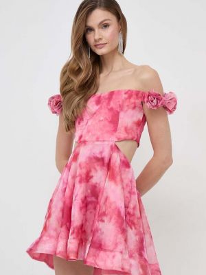Sukienka mini Bardot różowa