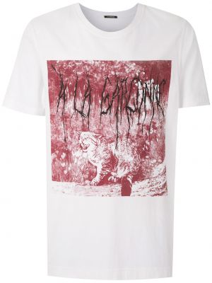 Camiseta con rayas de tigre à La Garçonne blanco
