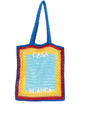 Sac brodé Casablanca bleu