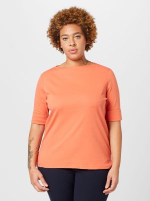 Тениска Lauren Ralph Lauren Plus оранжево