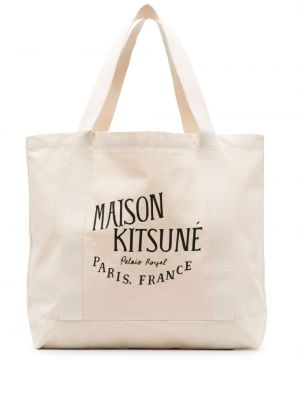 Shopper kabelka s potiskem Maison Kitsuné