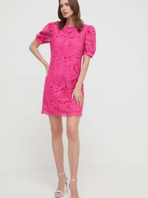 Sukienka mini dopasowana Silvian Heach różowa