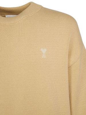 Bombažni volneni pulover Ami Paris