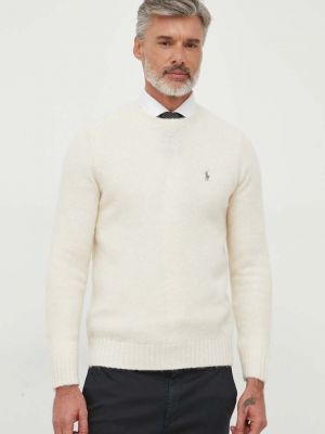 Sweter wełniany Polo Ralph Lauren beżowy