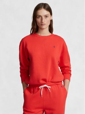 Bluză cu croială lejeră Polo Ralph Lauren roșu
