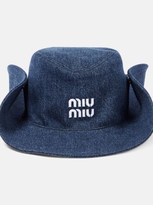 Čepice Miu Miu modrý