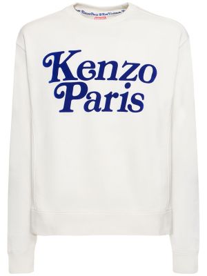 Sudadera de algodón Kenzo Paris blanco