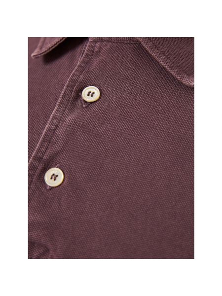Polo slim fit de algodón Fedeli violeta
