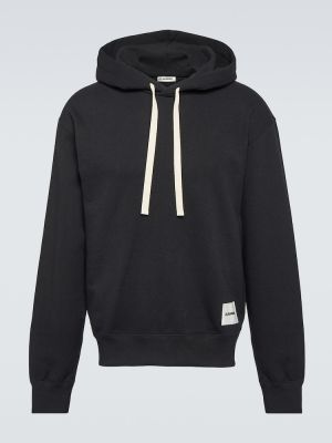 Jersey hoodie aus baumwoll Jil Sander schwarz