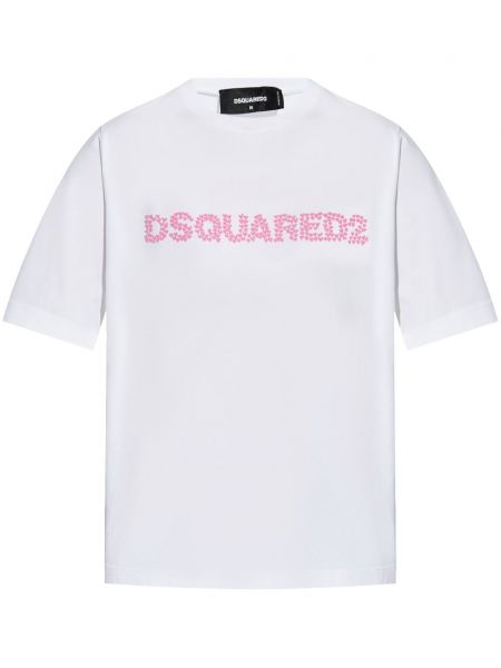 Işlemeli tişört Dsquared2 beyaz