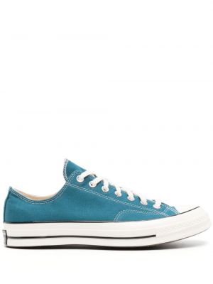 Sneakersy sznurowane koronkowe Converse niebieskie