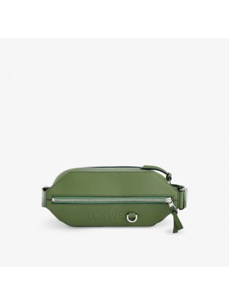 Кожаная сумка через плечо Loewe зеленая