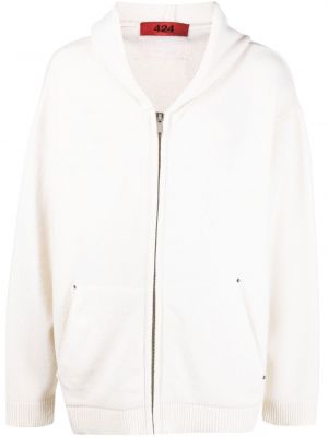 Woll hoodie mit reißverschluss 424 weiß
