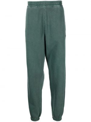 Haftowane spodnie sportowe bawełniane Carhartt Wip zielone