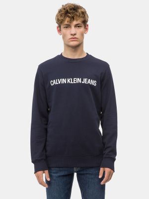 Vaqueros de cuello redondo Calvin Klein Jeans azul