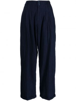 Pamut egyenes szárú nadrág Ymc kék
