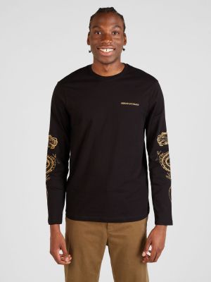Marškinėliai ilgomis rankovėmis Armani Exchange juoda